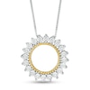 Thumbnail Image 0 of Previously Owned - 1/20 CT. T.W. Diamond Sun Outline Pendant in Sterling Silver and 14K Gold Plate