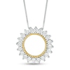 Thumbnail Image 1 of Previously Owned - 1/20 CT. T.W. Diamond Sun Outline Pendant in Sterling Silver and 14K Gold Plate