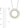 Thumbnail Image 2 of Previously Owned - 1/20 CT. T.W. Diamond Sun Outline Pendant in Sterling Silver and 14K Gold Plate