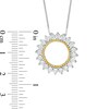Thumbnail Image 3 of Previously Owned - 1/20 CT. T.W. Diamond Sun Outline Pendant in Sterling Silver and 14K Gold Plate