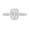 Thumbnail Image 4 of Previously Owned - 1-1/4 CT. T.W. GIA-Graded Emerald-Cut Diamond Frame Engagement Ring in 14K White Gold (I/VS2)