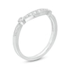 Thumbnail Image 3 of Previously Owned - 1/6 CT. T.W. Diamond Contour Vintage-Style Anniversary Band in 10K White Gold