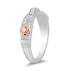Thumbnail Image 2 of Previously Owned - Enchanted Disney Belle 1/3 CT. Diamond Twist Anniversary Band in 14K Two-Tone Gold