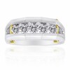 Thumbnail Image 1 of Previously Owned - 1 CT. T.W. Diamond Five Stone Wedding Band in 14K Two-Tone Gold