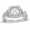 Thumbnail Image 1 of Previously Owned - 1-1/2 CT. T.W. Diamond Twist Engagement Ring in 14K White Gold