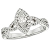Thumbnail Image 1 of Previously Owned - 1 CT. T.W.  Marquise Diamond Frame Twist Shank Engagement Ring in 14K White Gold (I/I1)