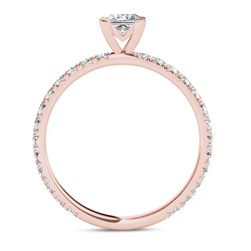 Main Image 3 of Previously Owned - 1 CT. T.W. Princess-Cut Diamond Engagement Ring in 14K Rose Gold