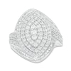 Thumbnail Image 1 of Previously Owned - 1-1/2 CT. T.W. Composite Diamond Marquise Bypass Frame Ring in 10K White Gold