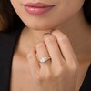 Thumbnail Image 3 of Previously Owned - 1 CT. T.W. Composite Diamond Oval Three Stone Engagement Ring in 14K White Gold