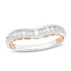 Thumbnail Image 1 of Previously Owned - 1/3 CT. T.W. Baguette and Round Diamond  Vintage-Style Contour Anniversary Band in 14K Two-Tone Gold