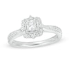 Thumbnail Image 1 of Previously Owned - 1/2 CT. T.W. Princess-Cut Diamond Frame Vintage-Style Engagement Ring in 14K White Gold
