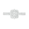 Thumbnail Image 3 of Previously Owned - 1/2 CT. T.W. Princess-Cut Diamond Frame Vintage-Style Engagement Ring in 14K White Gold