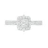 Thumbnail Image 4 of Previously Owned - 1/2 CT. T.W. Princess-Cut Diamond Frame Vintage-Style Engagement Ring in 14K White Gold