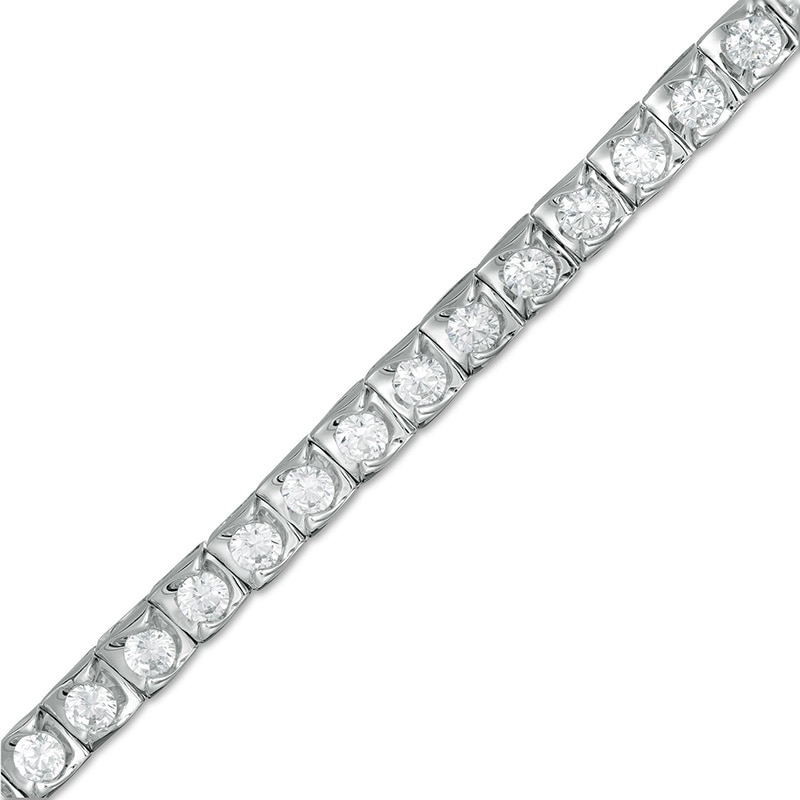 Main Image 1 of Previously Owned - 3 CT. T.W. Diamond Tennis Bracelet in 10K White Gold