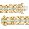Thumbnail Image 3 of Previously Owned - 1/2 CT. T.W. Diamond Multi-Row Link Bracelet in Sterling Silver with 14K Gold Plate - 8.5"