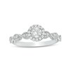 Thumbnail Image 1 of Previously Owned - 1/2 CT. T.W. Diamond Frame Vintage-Style Engagement Ring in 14K White Gold