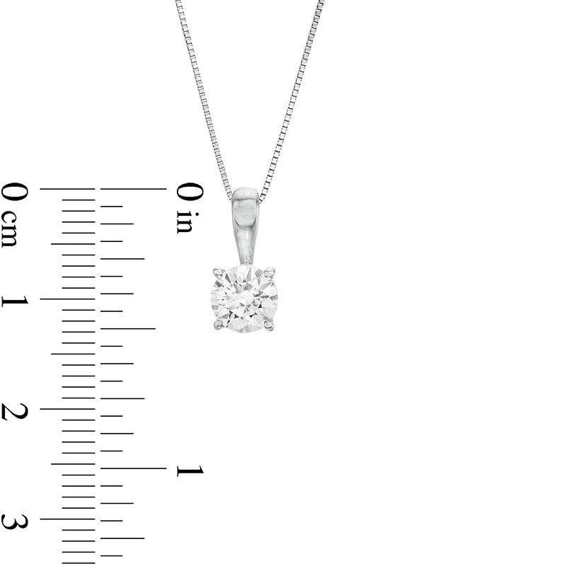 Main Image 3 of Previously Owned - 1 CT. T.W. Diamond Solitaire Pendant in 14K White Gold (J/I3)