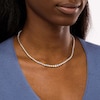 Thumbnail Image 2 of Previously Owned - 4 CT. T.W. Diamond Graduate Riviera Necklace in 10K White Gold – 17"