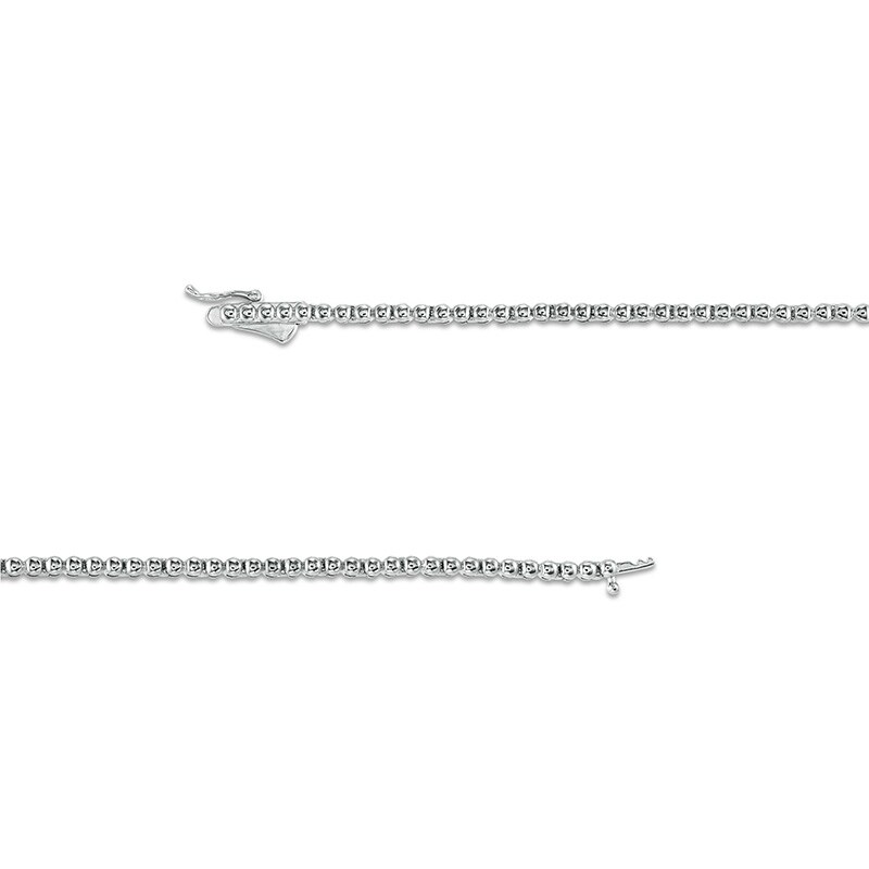 Main Image 3 of Previously Owned - 4 CT. T.W. Diamond Graduate Riviera Necklace in 10K White Gold – 17"