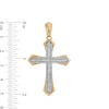 Thumbnail Image 2 of Previously Owned - Men's 1 CT. T.W. Baguette and Round Diamond Gothic-Style Cross Necklace Charm in 10K Gold