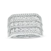 Thumbnail Image 1 of Previously Owned - 2 CT. T.W. Diamond Multi-Row Rectangle-Top Ring in 10K White Gold