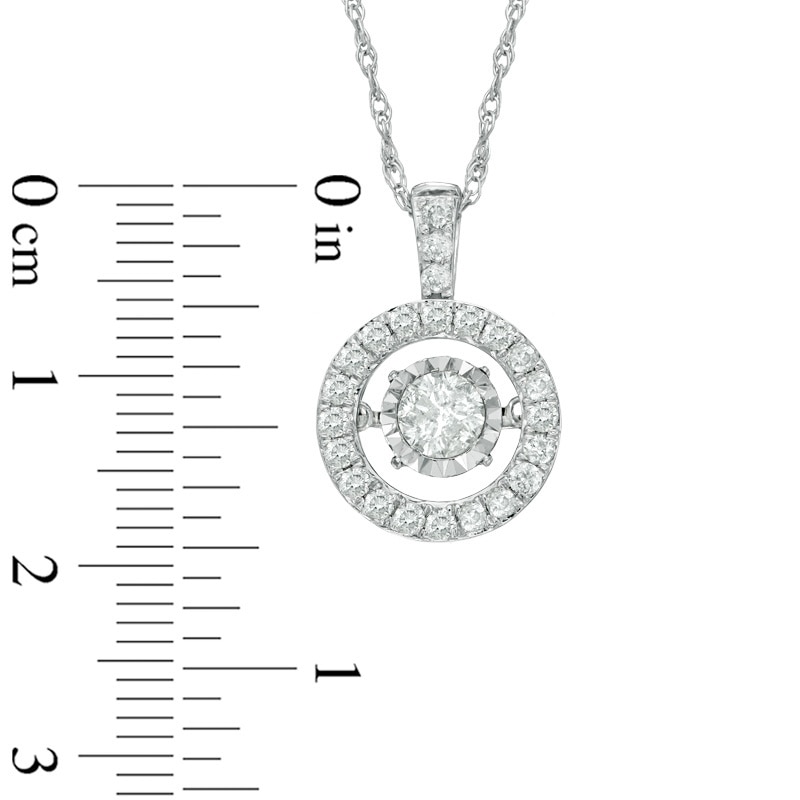 Main Image 2 of Previously Owned - 3/4 CT. T.W. Diamond Frame Pendant in 14K White Gold