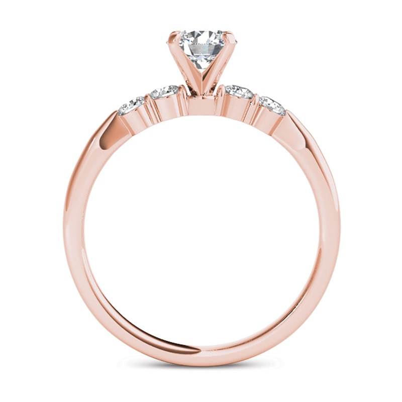 Main Image 3 of Previously Owned - 1/2 CT. T.W. Diamond Engagement Ring in 14K Rose Gold