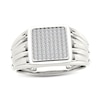 Thumbnail Image 1 of Previously Owned - Men's 1/5 CT. T.W. Composite Diamond Square Signet Ring in 14K White Gold