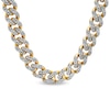Thumbnail Image 1 of Previously Owned - Men's 4-1/6 CT. T.W. Diamond Curb Chain Necklace in Hollow 10K Gold - 24"