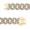 Thumbnail Image 3 of Previously Owned - Men's 4-1/6 CT. T.W. Diamond Curb Chain Necklace in Hollow 10K Gold - 24"
