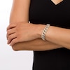 Thumbnail Image 2 of Previously Owned - 1-3/8 CT. T.W. Diamond Curb Chain Bracelet in Hollow 10K Gold - 8.5"