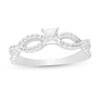 Thumbnail Image 1 of Previously Owned - 1/2 CT. T.W. Princess-Cut Diamond Infinity Twist Shank Engagement Ring in 10K White Gold