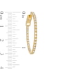 Thumbnail Image 3 of Previously Owned - 1 CT. T.W. Diamond Inside-Out Hoop Earrings in 10K Gold