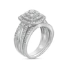 Thumbnail Image 3 of Previously Owned - 1-1/4 CT. T.W. Cushion Multi-Diamond Double Frame Bridal Set in 10K White Gold