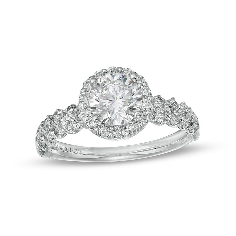 Main Image 1 of Previously Owned - Vera Wang Love Collection 1-3/4 CT. T.W. Lab-Grown Diamond Frame Engagement Ring in 14K White Gold