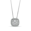 Thumbnail Image 1 of Previously Owned - 3/4 CT. T.W.  Lab-Grown Diamond Cushion-Shaped Frame Pendant in 14K White Gold (F/SI2)