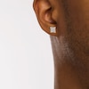 Thumbnail Image 2 of Previously Owned - 1/3 CT. T.W. Square-Shaped Multi-Diamond Concave Stud Earrings in 10K Gold