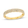 Thumbnail Image 1 of Previously Owned - 1/3 CT. T.W. Baguette and Round Diamond Double Row Anniversary Band in 14K Gold