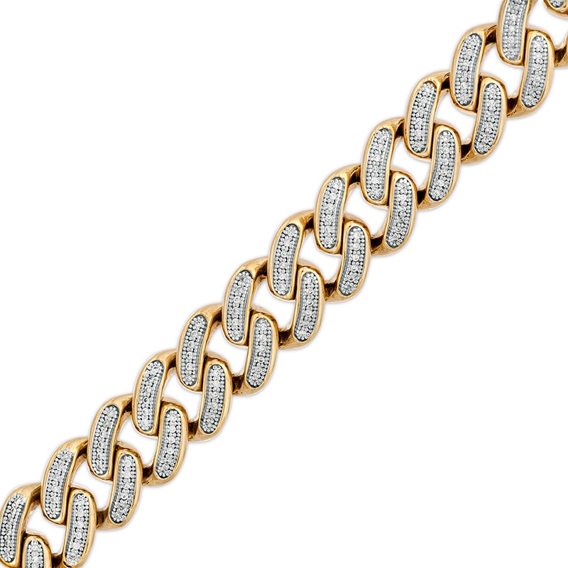 Main Image 1 of Previously Owned - 1-7/8 CT. T.W. Diamond Curb Chain Bracelet in 10K Gold – 8.5"