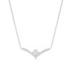 Thumbnail Image 1 of Previously Owned - You're the One™ 1/3 CT. T.W.  Lab-Grown Diamond Chevron Necklace in 14K White Gold (F/SI2) – 18.5"