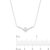 Thumbnail Image 4 of Previously Owned - You're the One™ 1/3 CT. T.W.  Lab-Grown Diamond Chevron Necklace in 14K White Gold (F/SI2) – 18.5"