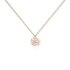 Thumbnail Image 3 of Previously Owned - 1/8 CT. T.W. Lab-Grown Diamond Flower Necklace in 14K Gold – 19.5"