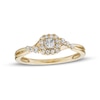 Thumbnail Image 1 of Previously Owned - 1/4 CT. T.W. Princess-Cut Diamond Frame Twist Shank Promise Ring in 10K Gold