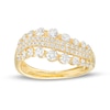 Thumbnail Image 1 of Previously Owned - 1 CT. T.W. Diamond Four Row Wave Ring in 10K Gold