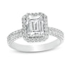 Thumbnail Image 1 of Previously Owned - 2 CT. T.W. Lab-Grown Emerald-Cut Diamond Frame Engagement Ring in 14K White Gold (F/VS2)