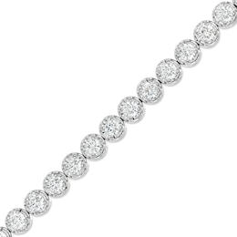 Previously Owned - 8 CT. T.W. Lab-Grown Diamond Tennis Bracelet in 10K White Gold (I/I1) – 7.25"