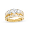 Thumbnail Image 1 of Previously Owned - 2 CT. T.W. Diamond Past Present Future® Triple Row Engagement Ring in 14K Gold