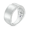 Thumbnail Image 3 of Previously Owned - Vera Wang Men's 3/4 CT. T.W. Lab-Grown Diamond Wedding Band in 14K White Gold