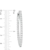 Thumbnail Image 3 of Previously Owned - 3 CT. T.W. Lab-Grown Diamond Pointed Hoop Earrings in 10K White Gold (F/SI2)
