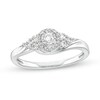 Thumbnail Image 1 of Previously Owned - 1/4 CT. T.W. Diamond Frame Tri-Sides Promise Ring in 10K White Gold